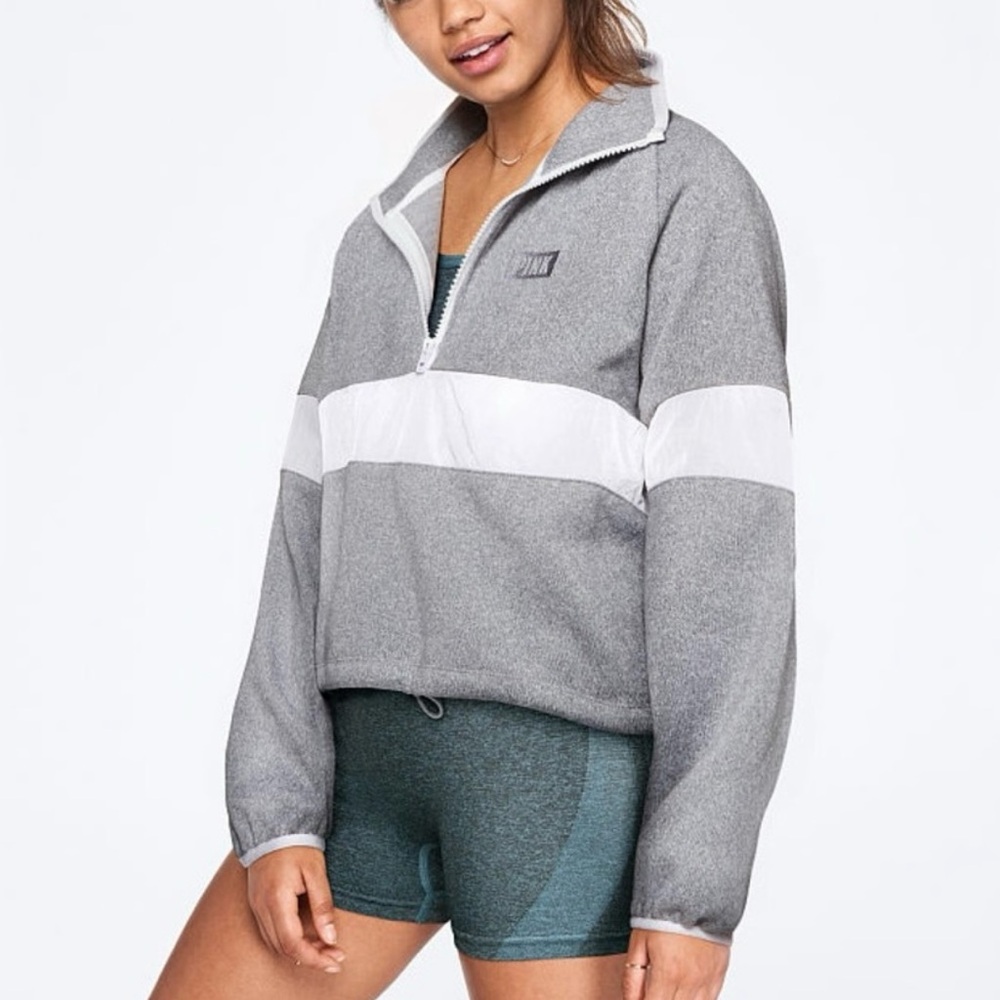 Victoria Secret PINK Cropped Half Zip Pullover